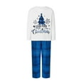thumbnail image 2 of Mioliknya Family Matching Christmas Pajamas, Christmas TreeLetter Print Long-Sleeved Tops + Plaid Trousers Sleepwear Outfits, 2 of 10