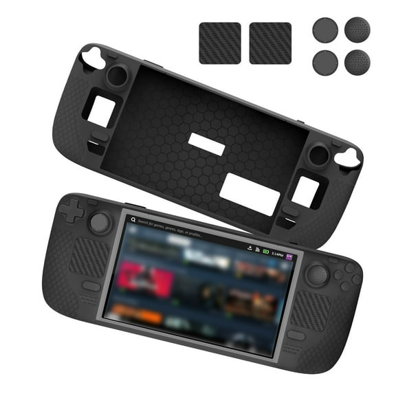 Joernso 1 Set Protective Case Smooth Surface Comfortable Grip Wear-resistant Anti-slip High Flexibility Protector Game Accessories Soft Game Console Silicone Protective Case Cover for Steam Deck