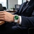 thumbnail image 5 of Men's Stainless Steel Quartz Dress Watch with Luminous & Date Calendar, Water-Resistant Business Wristwatch for Office, Travel & Formal Wear, 5 of 5