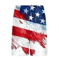 thumbnail image 3 of Jinhomg Mens Beach Shorts Elastic Drawstring Waist Swim Trunks with Compression Liner Fashion American Flag Patriotic Shorts for Pool Party Red M, 3 of 5