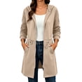 thumbnail image 5 of JOANKDMI Long Zip Up Hoodie Jackets for Women Drawstring Waist Tunic Sweatshirts Long Sleeve Casual Fall Winter Outerwear Coats Athletic Running Activewear Tops, 5 of 9