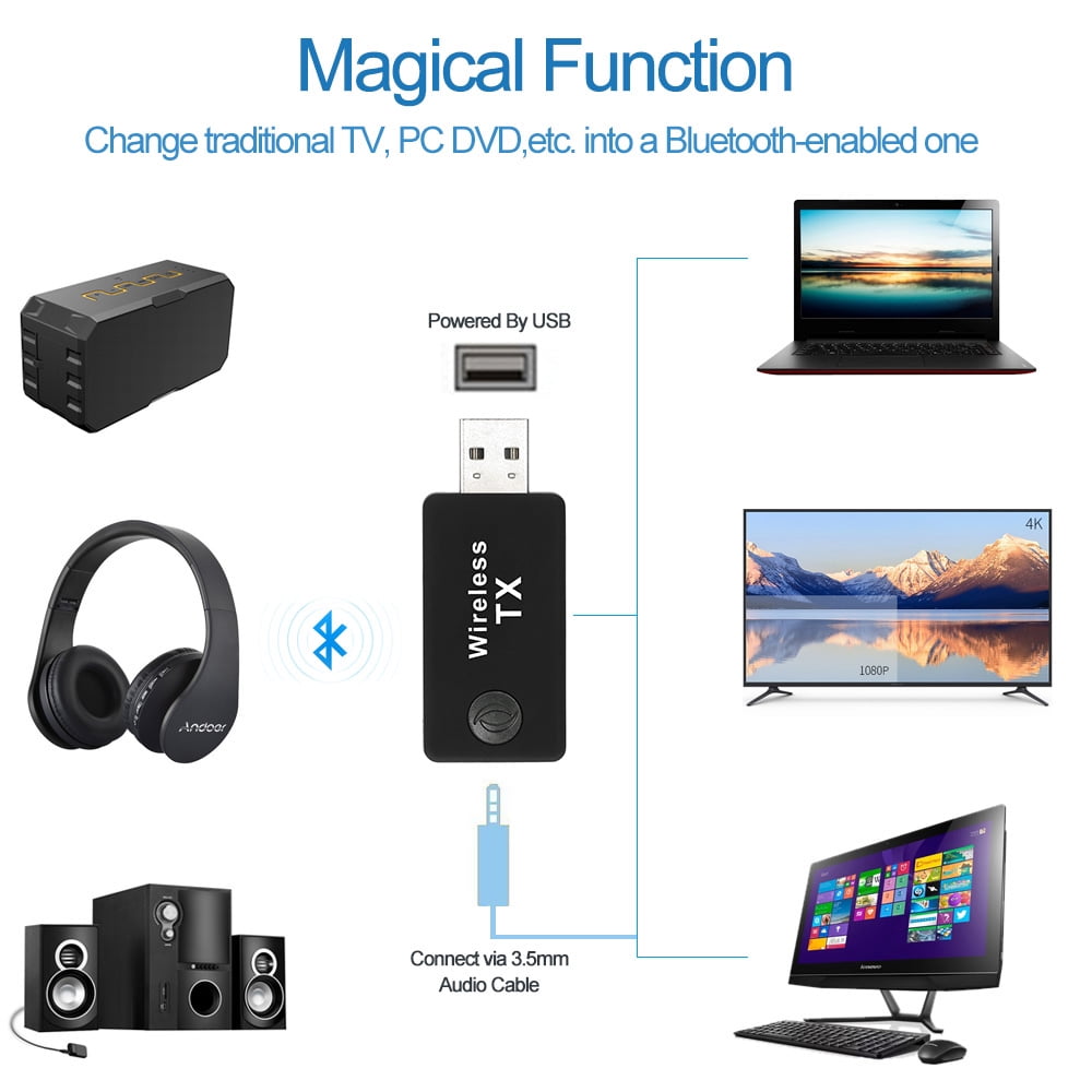 Docooler TX9 Wireless Bluetooth Transmitter Stereo Music Stream