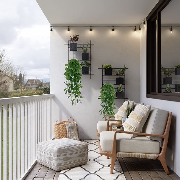 Planta trepadora de hiedra artificial, 2 piezas de planta colgante artificial para decoración de interiores y exteriores Plantas colgantes falsas de vid artificial,Green,110cm LingWen 8390606966292