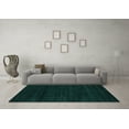 thumbnail image 3 of Ahgly Company Machine Washable Indoor Square Abstract Turquoise Blue Contemporary Area Rugs, 4' Square, 3 of 4