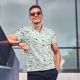 thumbnail image 6 of Balery Cute Cows Printed Men’s Short Sleeve Polo Shirt, Midweight Men's Shirt,Golf Polo shirts -Medium, 6 of 8