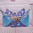 thumbnail image 5 of Pet Hamster Warm Double Layer Hanging Hammock Soft Nest House Cage Sleeping Bed, 5 of 8