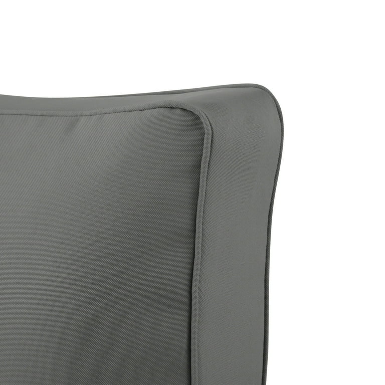 Classic Accessories Montlake FadeSafe Contoured Patio Dining Seat Cushion - 20 in. Light Charcoal