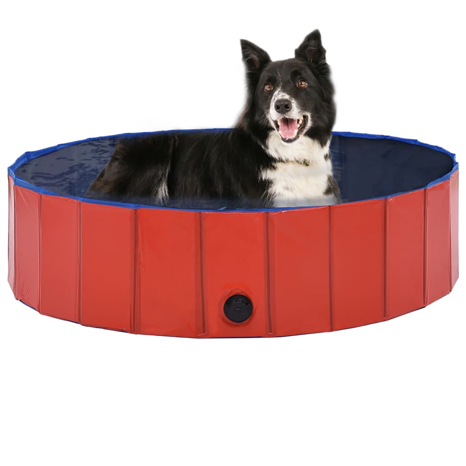 Pefilos 47.2" Foldable Dog Swimming Pool Large, Medium, Small Sizes, PVC Pet Pool for Outdoor, Red Pefilos 47.2" Foldable Dog Swimming Pool Large, Medium, Small Sizes, PVC Pet Pool for Outdoor, Red