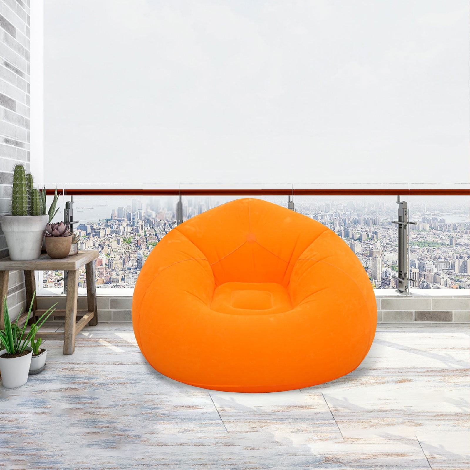 VANLOFE Inflatable Bean Bag Chairs for Adult & Teens, Blow up Chairs Lazy Sofa Folding Portable Inflatable Chair for Movie Outdoor Room Bedroom Reading Camping