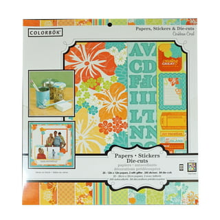 Paperhues Decorative Scrapbook Papers 12x12 Pad, 50 Sheets. Assorted  Colors 