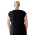 thumbnail image 6 of ave. Nolita Women's Four Pocket Oversized Tunic Scrub Top in Black, L, 6 of 6
