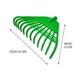 thumbnail image 3 of Heavy Duty Plastic Garden Rake | Thickened Leaf & Grass Rake | Agricultural Rubber Rake for Leaves, Pinecones & Yard Debris | Durable Gardening Tool with Iron Reinforcements | 1-Pack, 3 of 3