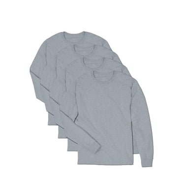 Hanes Herenshirt met lange mouwen ComfortSoft Longsleeve 4-pack, wit, XXL