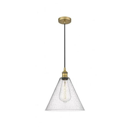 

Innovations Lighting 616-1P-14-12 Edison Cone Pendant Edison 12 Wide Pendant - Brass
