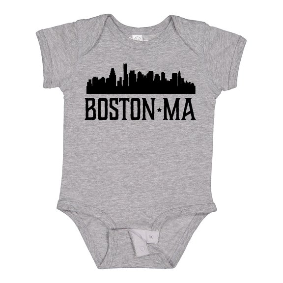 Inktastic Boston Massachusetts Skyline City Silhouette Boys or Girls Baby Bodysuit