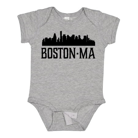 

Inktastic Boston Massachusetts Skyline City Silhouette Boys or Girls Baby Bodysuit