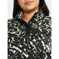 thumbnail image 4 of Terra & Sky Women's Plus Size Faux Shearling Quarter Snap Pullover, Sizes 0X-4X, 4 of 5