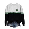 thumbnail image 4 of Clothing! Yajing Sweatshirt for Women St Patricks Day Shirt Women Lucky Shamrock St Patrick Sweatshirts Crewneck Oversized Long Sleeve Shirts L Green, 4 of 5