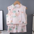 thumbnail image 2 of KPOPLK Girl Clothes Toddler Girls Summer Outfit Fashion Tank Top+ Shorts Set 2 Piece Clothing for Girl 9M-14Years(8-10 Years,Light Pink), 2 of 8