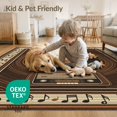 thumbnail image 4 of ODIKA 4'x6' Washable Area Rug Non-Slip, Chair-Friendly, Flatwoven Music Record Vintage Radio Note Border Round Cd Disc Retro Vinyl Refined for Home Office, Under Desk, 4 of 7