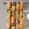thumbnail image 3 of Ambesonne Floral Grommet Curtain, Warm Tone Nostalgia Flowers, 50"x72", Mustard Apricot Redwood, 3 of 5
