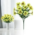 thumbnail image 2 of Artificial Silk Pansy Flowers, Outdoor Spring Flowers, Pansies Wildflower UV Resistant Plants Faux Impatiens for Window Box Wedding Party Outside Garden Porch Decor, 1 Pcs, 13.78x7.87", 2 of 9