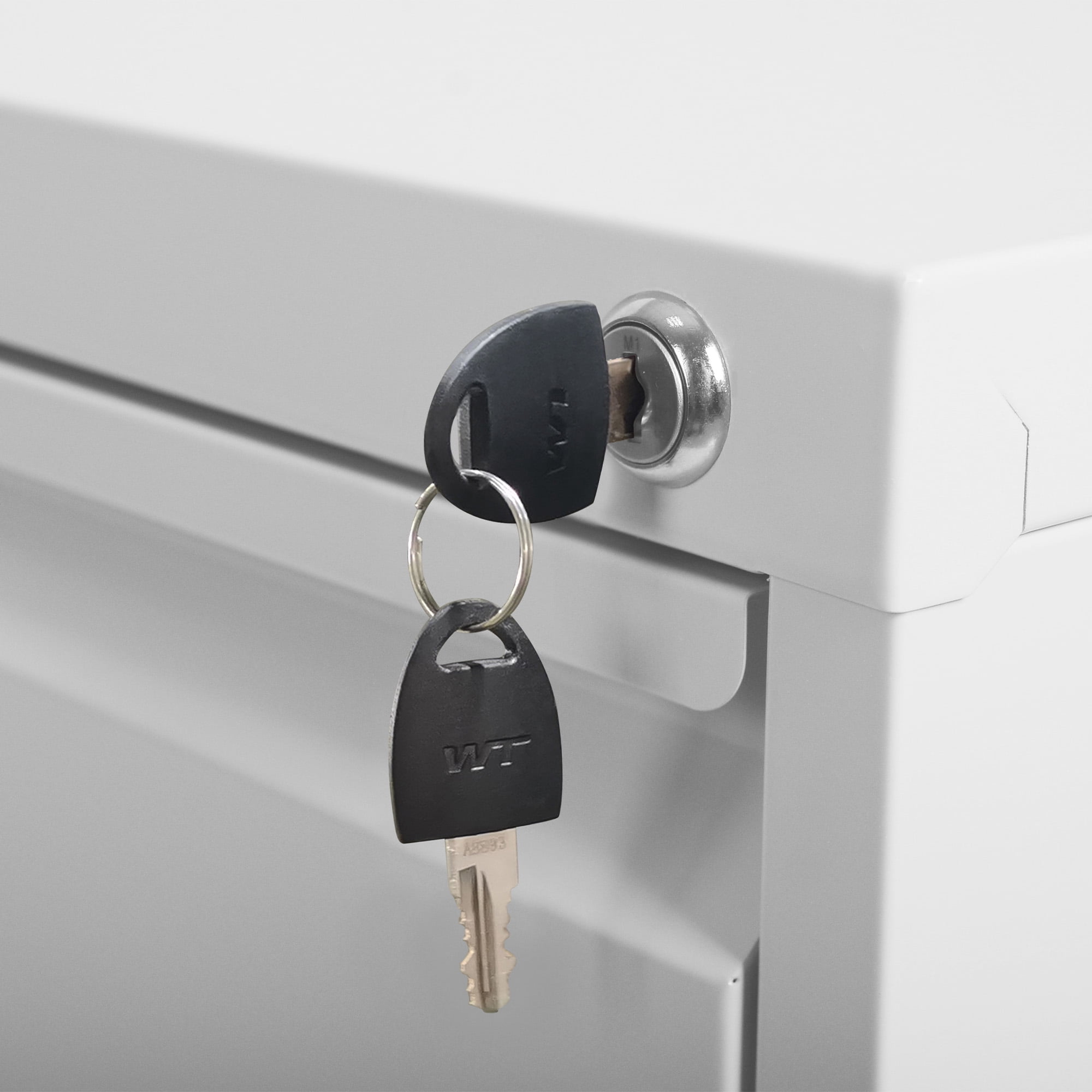Heavy-Duty 4-Drawer Locking File Cabinet on Wheels