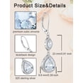 thumbnail image 6 of PYNZY Sterling Silver Wedding Earrings for Brides, Teardrop Dangle Birthstones Earrings with Leverback for Women Jewelry Gifts, 6 of 6