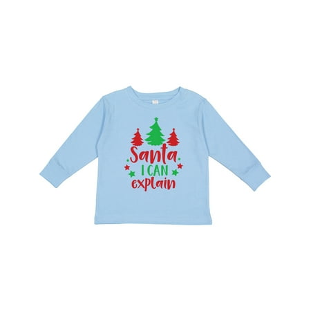 

Inktastic Santa I Can Explain Trees Stars Christmas Xmas Gift Toddler Boy or Toddler Girl Long Sleeve T-Shirt