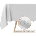 thumbnail image 2 of 60x84inches White Rectangle Tablecloth Polyester Rectangle Table Cloth Stain Resistant Wrinkle Free and Washable Table Cover for Kitchen Dining Buffet Banquets Wedding Parties Supplies, 2 of 7
