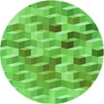 thumbnail image 1 of Ahgly Tapis Rond Lavable en Machine Intérieur Transitionnel Vert Émeraude, 5 Pieds Rond, 1 of 7