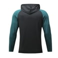 thumbnail image 3 of Blczomt Men's Hoodie Casual Workout Pullover Black Long Sleeve Color Block Mens Clothing, 3 of 3