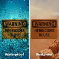 thumbnail image 5 of (2 Pack) Herbicides In Use OSHA Warning Sign 10 Inch X 7 Inch Vinyl Label Decal Sticker Weather Resistant, UV Protected for Workplace, Business, and Construction Site, Made in the USA, 5 of 7