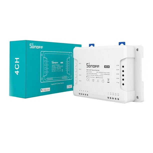 Sonoff 4CH R3 4-GANG Wifi Smart Switch Interruptor de luz de control remoto inalámbrico para electrodomésticos sidaley EL5114-00B