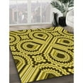 thumbnail image 2 of Ahgly Company Indoor Square Patterned Bright Gold Yellow Area Rugs, 8' Square, 2 of 6