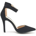 thumbnail image 3 of Dream Pairs Women's Ankle Strap Stilettos Pointed Toe High Heel Pumps Shoes OPPOINTED-ANKLE BLACK/NUBUCK Size 8, 3 of 6