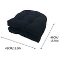 thumbnail image 3 of Bxaolu 2PCS Tufted Seat Cushion, 19''x19'' Outdoor Indoor U-Shape Cushions for Chair Seat, Rocking Chair Cushion Pad Sets for Patio Garden Home Office Furniture (Black), 3 of 7