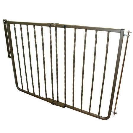 Cardinal Gates Wrought Iron Decor Hardware Mounted Pet Gate Bronze 27" - 42.5" x 29.5"