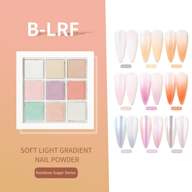 Fiudx Polvo para Uñas, Polvo Perlado Degradado, Brillo Reflectante para Uñas, Tamaño de Viaje Práctico para Realzar Las Uñas, Ideal para Decoración de Uñas Diy, Uso Doméstico o Salón, Perfecto para E
