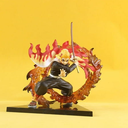 New, Shinjuro Rengoku 17cm/6.7inch Battle Scene Shinjuro Anime Statue PVC Collectible