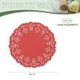 thumbnail image 2 of Uxcell Paper Doilies, Paper Lace Doilies Disposable Round Modern Decorative Placemats Bulk, Fit for Baked Food Red 4.5 Inch, 2 of 7