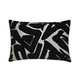 thumbnail image 5 of Luxury Velvet Black Decorative Throw Pillow Covers 16"x16" | Modern Velvet Cushion Cover Abstract | Raised Cut Velvet, Pillowcases for Couch, Sofa Bedroom & Living Room - Black Onyx, 5 of 9