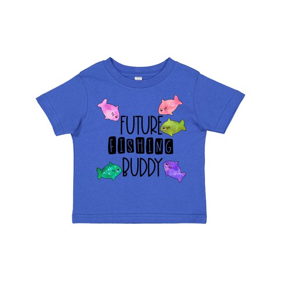 Inktastic Future Fishing Buddy with Colorful Fish Boys or Girls Toddler T-Shirt