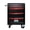 Black+Red, variant on Rolling Metal Tool Chest with 4 Drawers, 20 4-Drawer Tool Cabinet, Steel Tool Storage Box Organizer - Green, Ball Bearing Slides, Locking Wheels