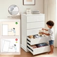 thumbnail image 2 of 40" Tall Drawer Dresser, Modern Storage Chest, Wood Nightstand with 6 Drawers, Vertical Closet Storage Organizer for Bedroom, Living Room, Hallway, 2 of 9