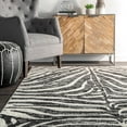 thumbnail image 4 of nuLOOM Royal Contemporary Zebra Stripes Area Rug, 6' 7" x 9', Black, 4 of 4