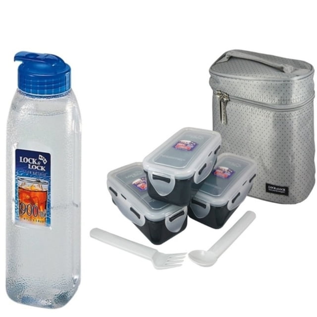 Set de Lonchera y botella de agua Lock & Lock HPLLUNCH 900 ml