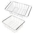 thumbnail image 3 of AMERTEER Stainless Steel Sink Drain Basket Expandable Dish Drying Rack Rustproof Dish Drainer Kitchen Utensil (Arch Net), 3 of 6