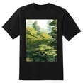 thumbnail image 2 of Plus Size Shirt for Women Black Tops for Women Short Sleeves Shirt for Women Trees And Bushes 1 T Shirt Crewneck Shirt for Women 4XL, 2 of 5