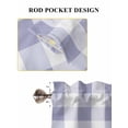 thumbnail image 7 of Purple White Buffalo Check Bedroom Curtains 63 Inches length, Farmhouse Plaid Modern Geometric Window Treatment Curtain Drapes, Rod Pocket Curtain Panels for Living Room Kitchen, 42"x63", 2 Panels, 7 of 7